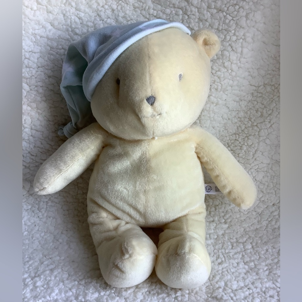Grasslands Road 13 inch Plush Bear Stuffed Animal w Nightcap Embroidered Eyes